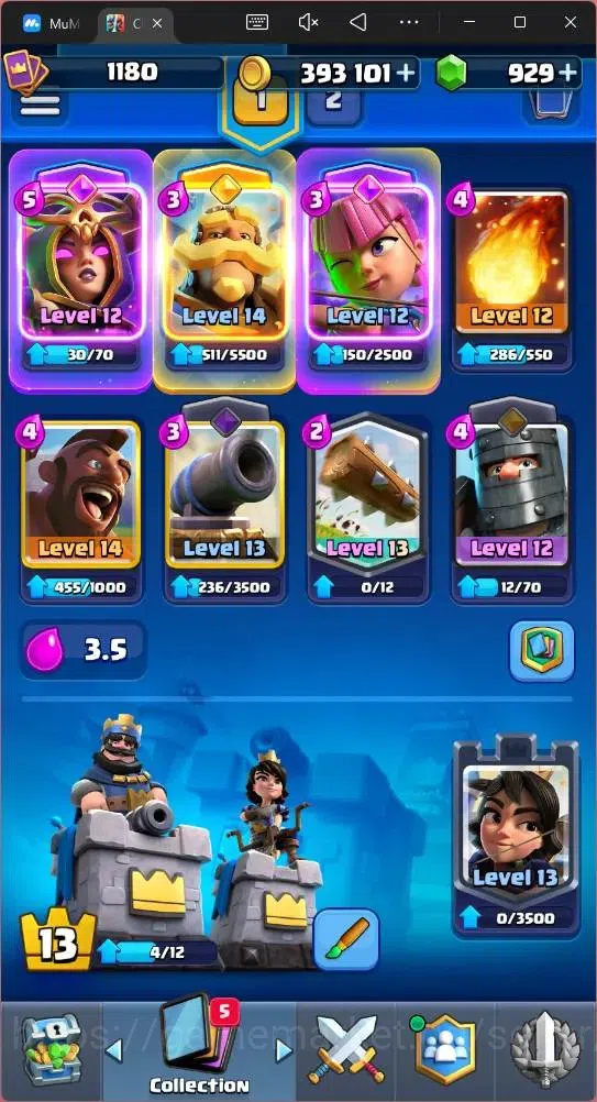 Clash Royale Accounts Mobile |CL 1180 |KTL 13|Trophy 8222|Card 118|5 Cha image 6