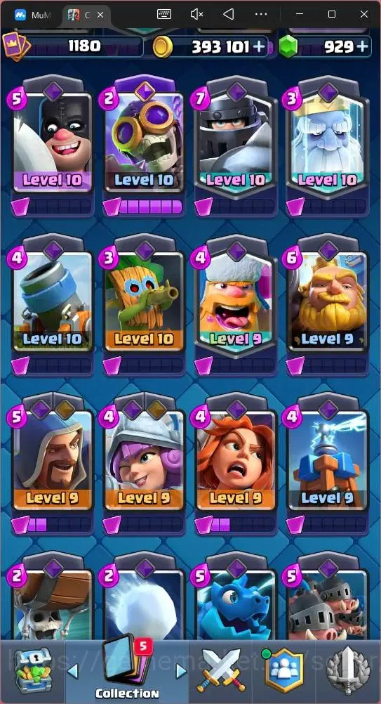 Clash Royale Accounts Mobile |CL 1180 |KTL 13|Trophy 8222|Card 118|5 Cha image 9