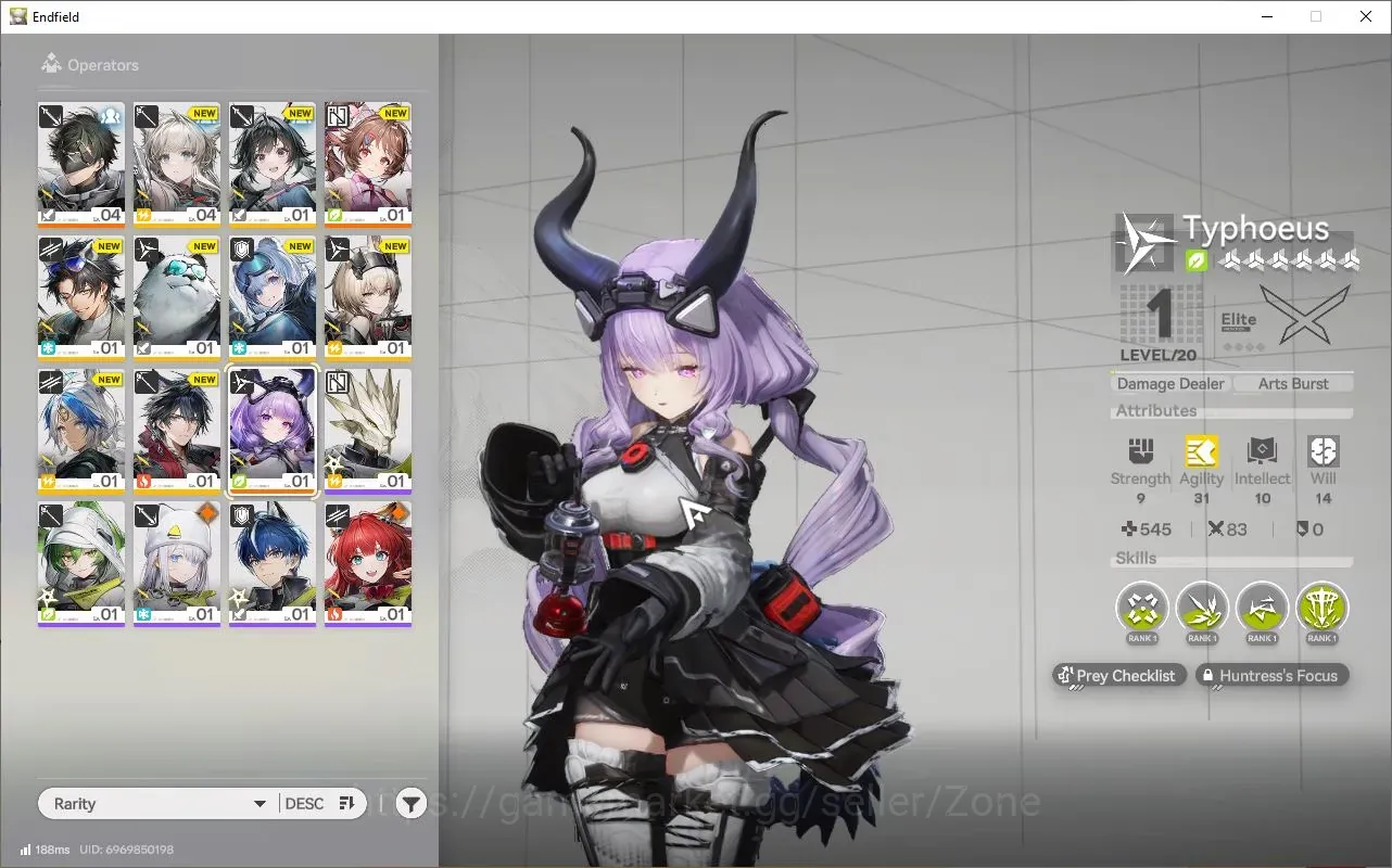Arknights: Endfield Accounts NA/EU|AL2|Fresh Starter 1 Limit(Typhoeus),Ardelia|Many Resources|Story Ch I Process I Valley 1