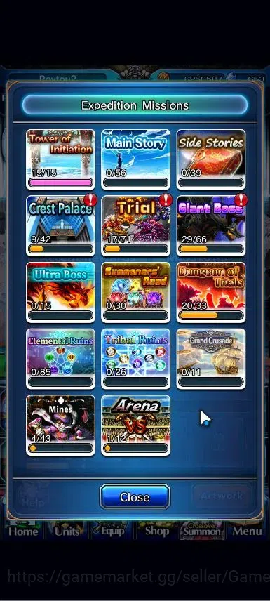 Grand Summoners Accounts Global|Rank 90|Fresh Story+Side|Ready Gacha 653 CC image 6