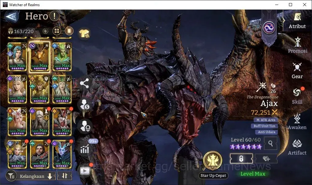 Watcher of Realms Accounts Global 60x|Lv 64|2,4M Power|4 Lord[Prateus,Laya,To image 11