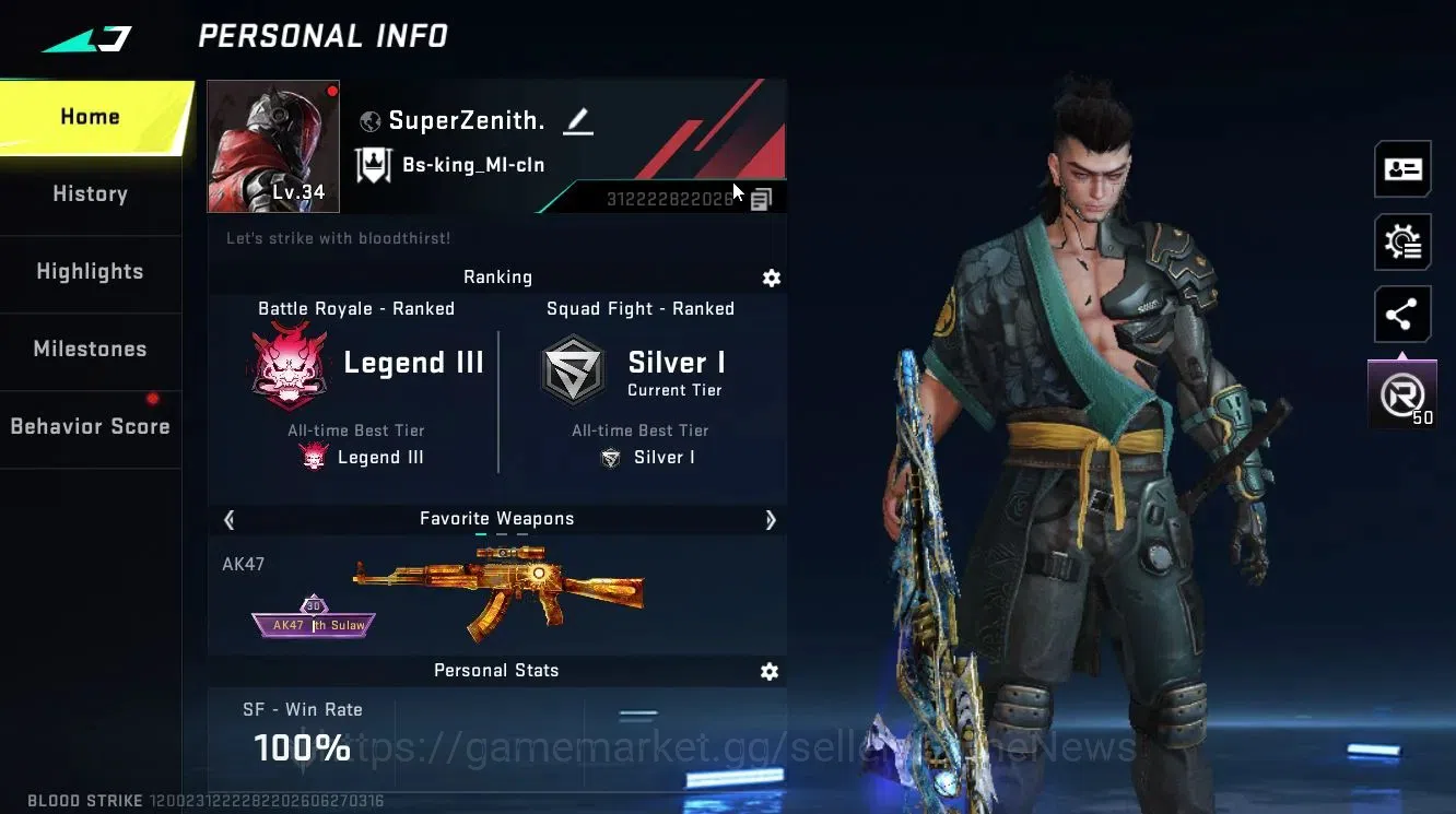 Blood Strike Accounts ASIA|ETERNAL [M700-Seraph lv 3,DEagle-Lv2}|ULTRA M image 3