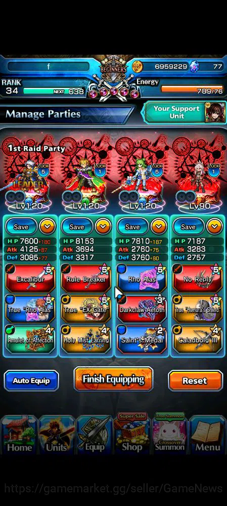 Grand Summoners Accounts Global|Rank 34|10 Ascend|UP Roy,Summer Miyu,Fen,Ki image 3