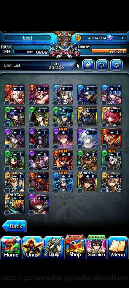 Grand Summoners Accounts Global|Rank 26|3 Ascend+2 TW|(Demon Lord Rimuru,Sh image 11