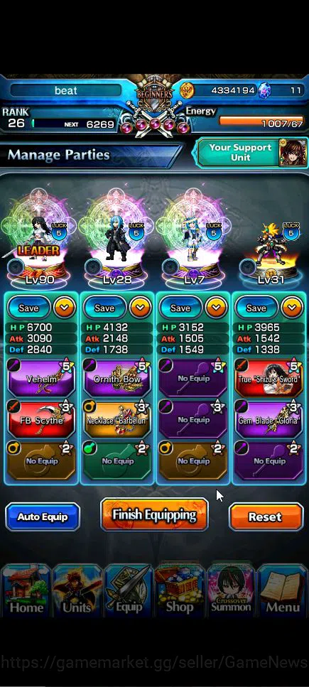 Grand Summoners Accounts Global|Rank 26|3 Ascend+2 TW|(Demon Lord Rimuru,Sh image 13