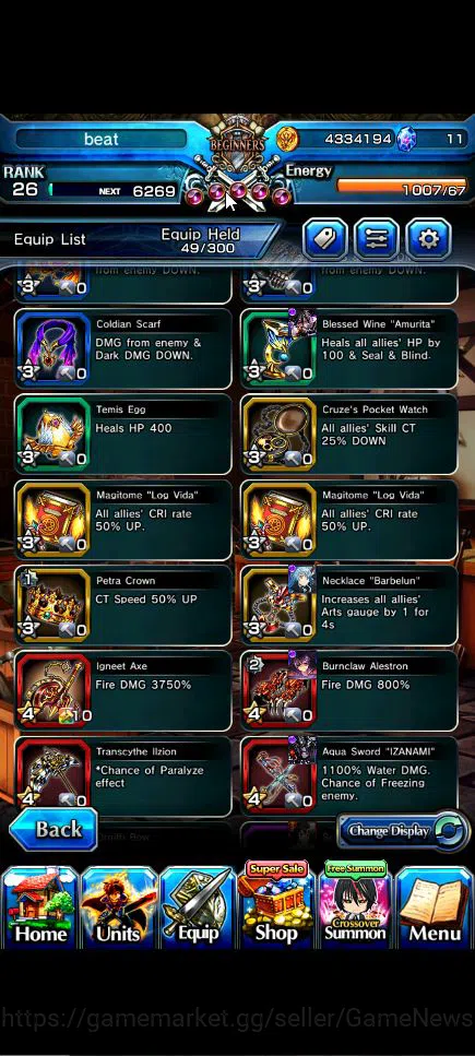 Grand Summoners Accounts Global|Rank 26|3 Ascend+2 TW|(Demon Lord Rimuru,Sh image 7