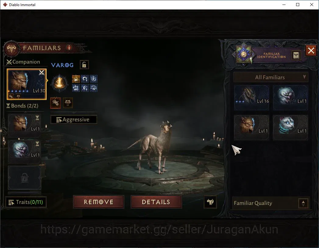 Diablo Immortal Accounts Mid-Tier SEA- Anu|Lv60(375) | Wizard |24K CR|Reso 480|Hell III|Cosmetic|Paragon Slayer|Hell Lv 12