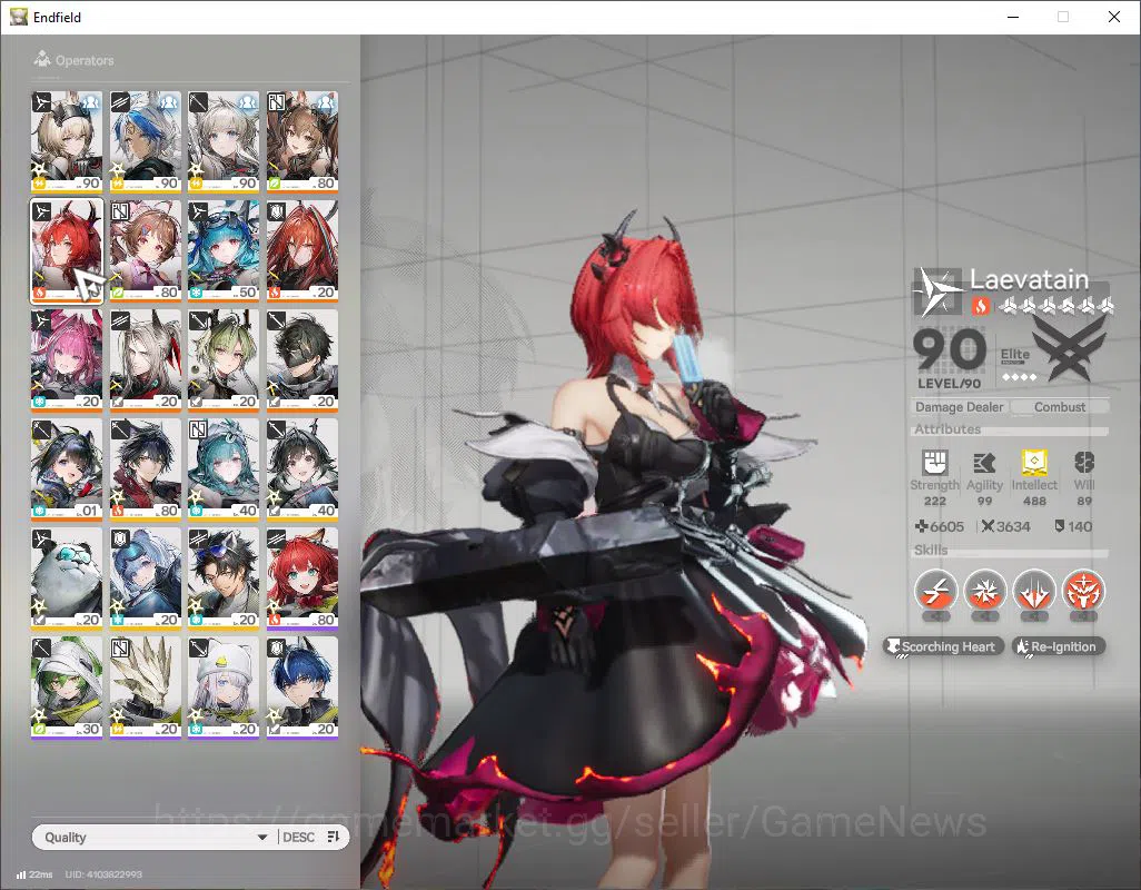Arknights: Endfield Accounts ASIA|Lv57|SSR 9 (5Limit) [Yvonne,Laevatain+Sign,Em image 3