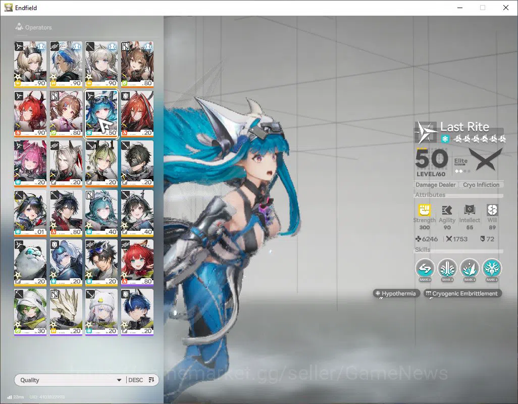 Arknights: Endfield Accounts ASIA|Lv57|SSR 9 (5Limit) [Yvonne,Laevatain+Sign,Em image 5