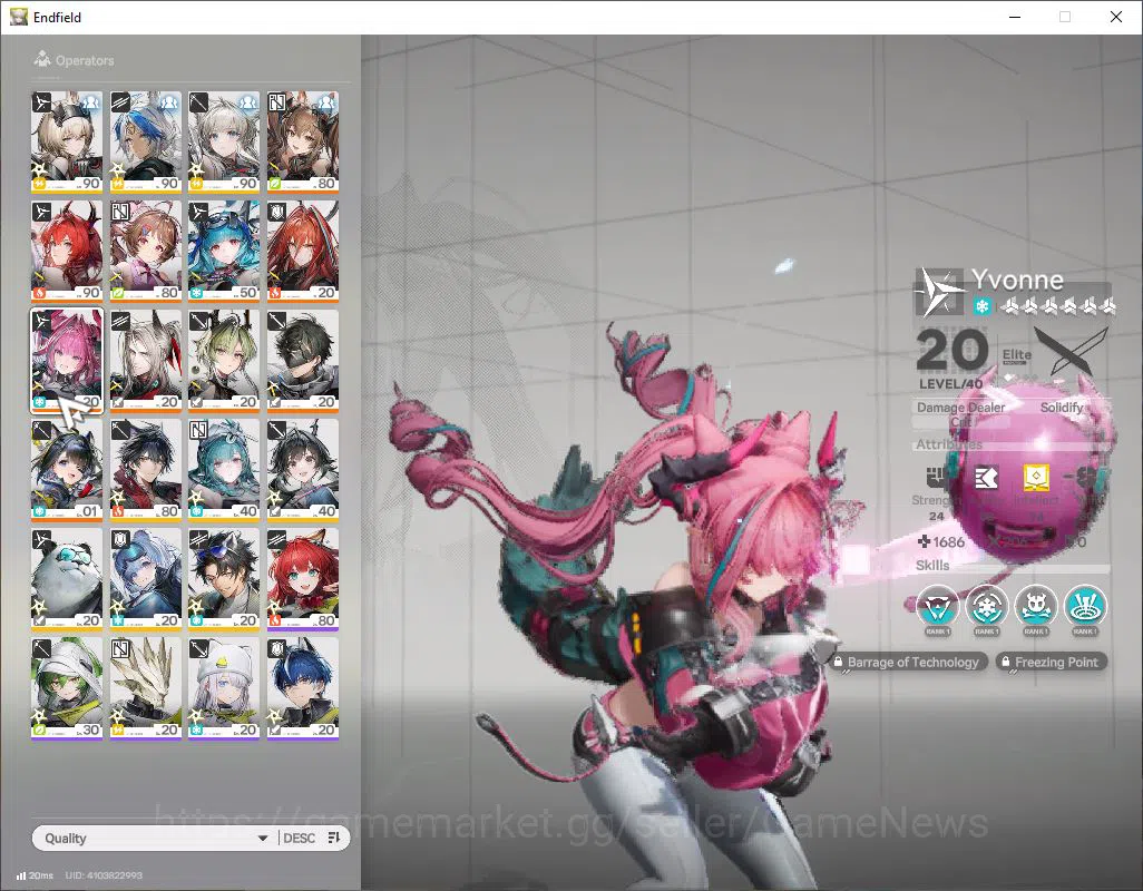 Arknights: Endfield Accounts ASIA|Lv57|SSR 9 (5Limit) [Yvonne,Laevatain+Sign,Em image 7