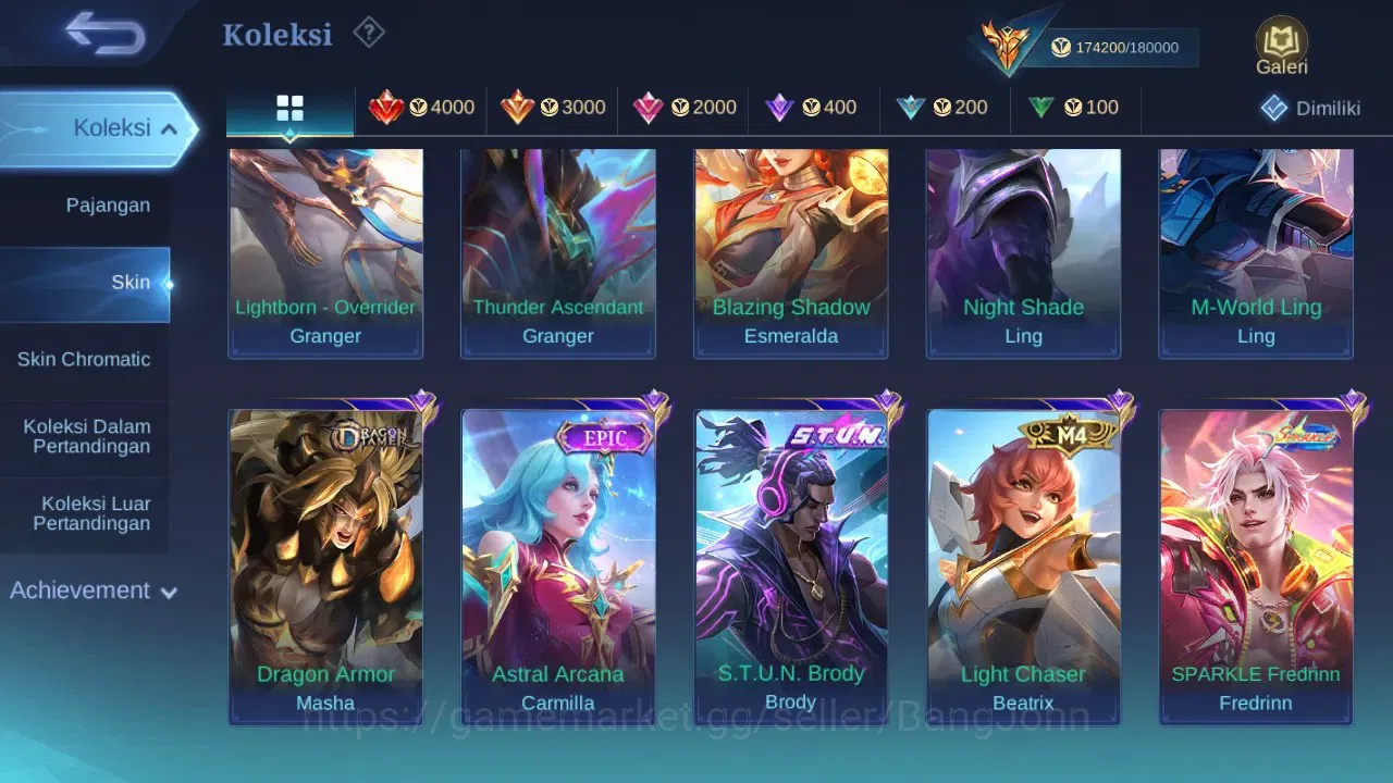 Mobile Legends: Bang Bang Accounts Global | Skin 460 | Legend GS | Hayabusa Skin Max image 14