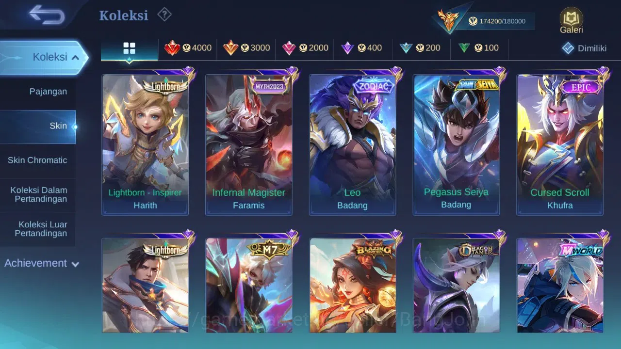 Mobile Legends: Bang Bang Accounts Global | Skin 460 | Legend GS | Hayabusa Skin Max image 16