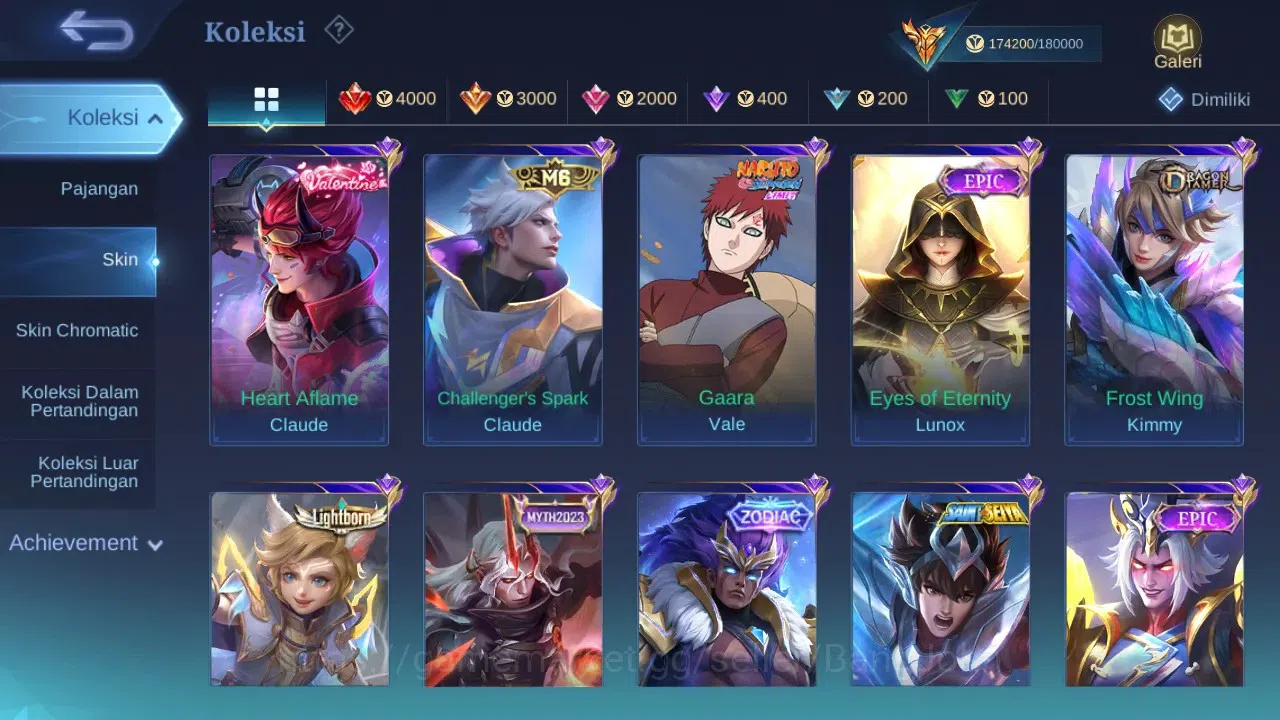 Mobile Legends: Bang Bang Accounts Global | Skin 460 | Legend GS | Hayabusa Skin Max image 17