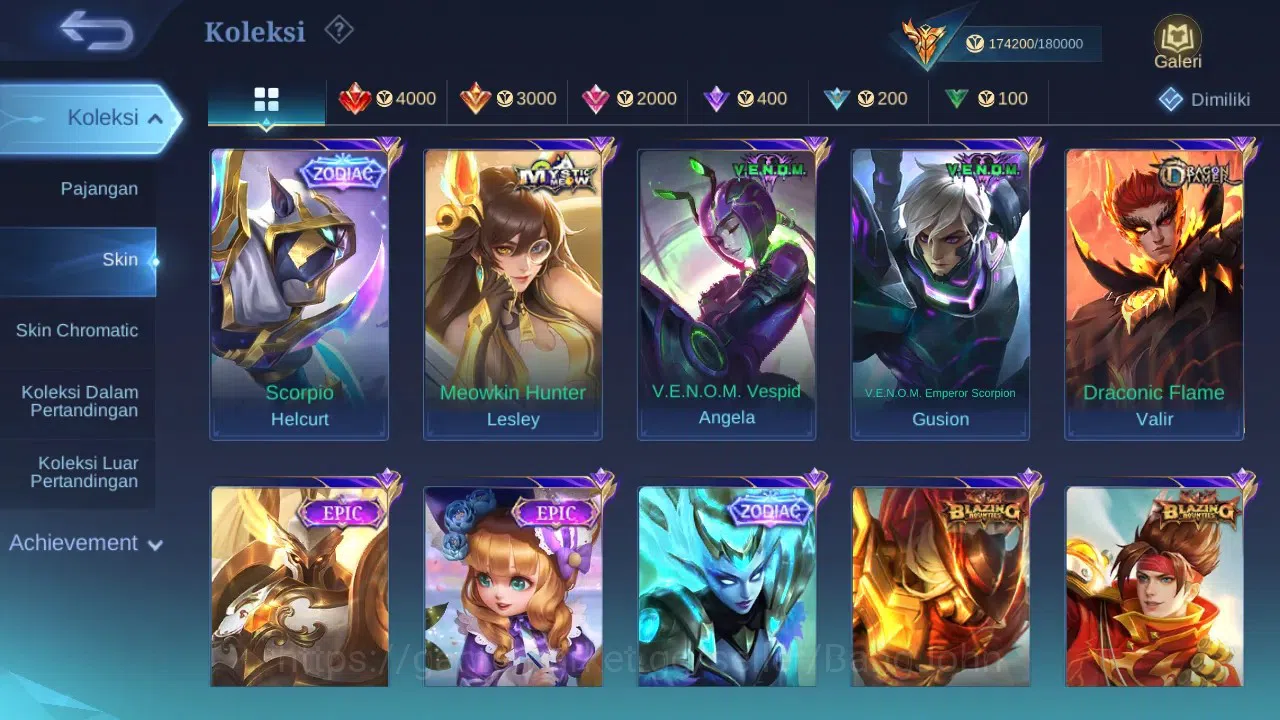 Mobile Legends: Bang Bang Accounts Global | Skin 460 | Legend GS | Hayabusa Skin Max image 19