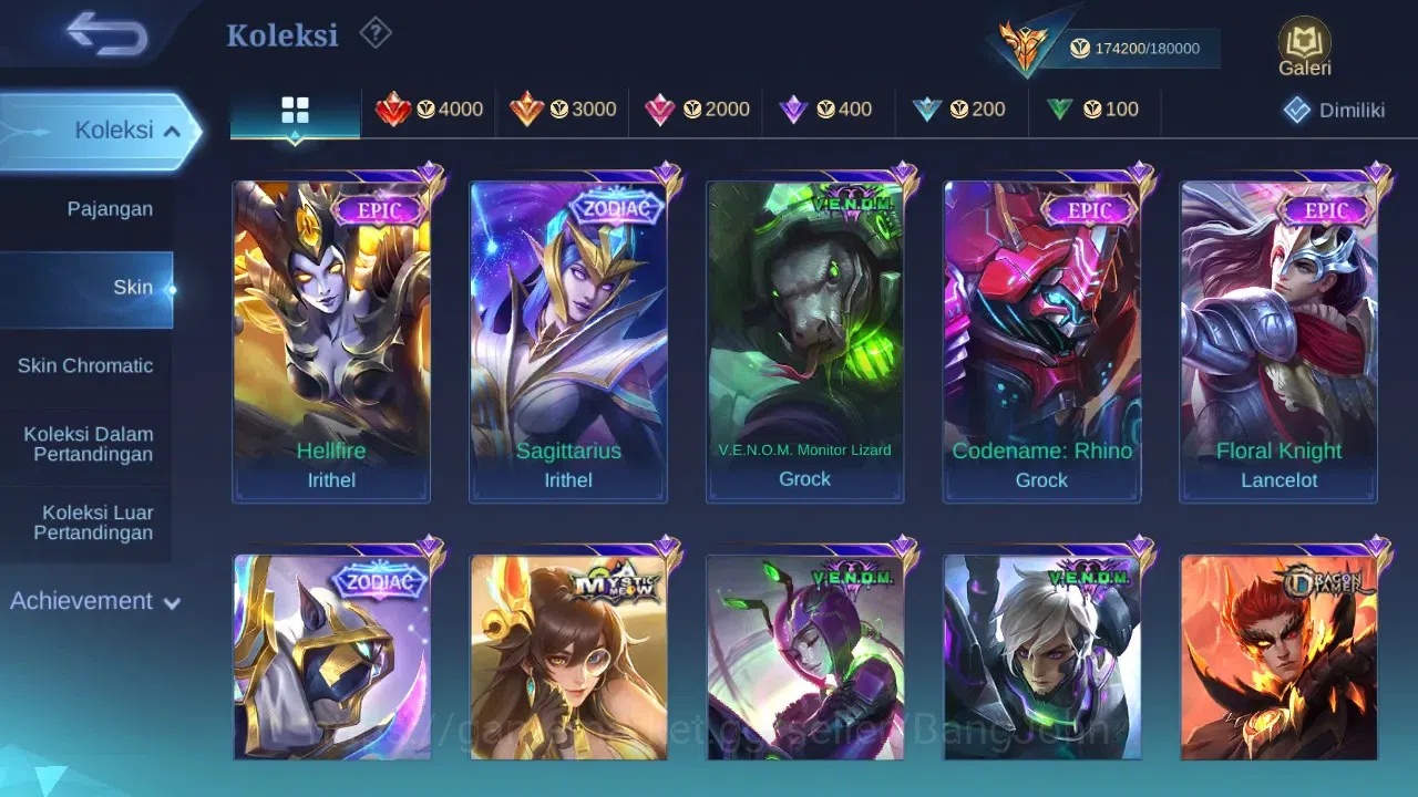 Mobile Legends: Bang Bang Accounts Global | Skin 460 | Legend GS | Hayabusa Skin Max image 20
