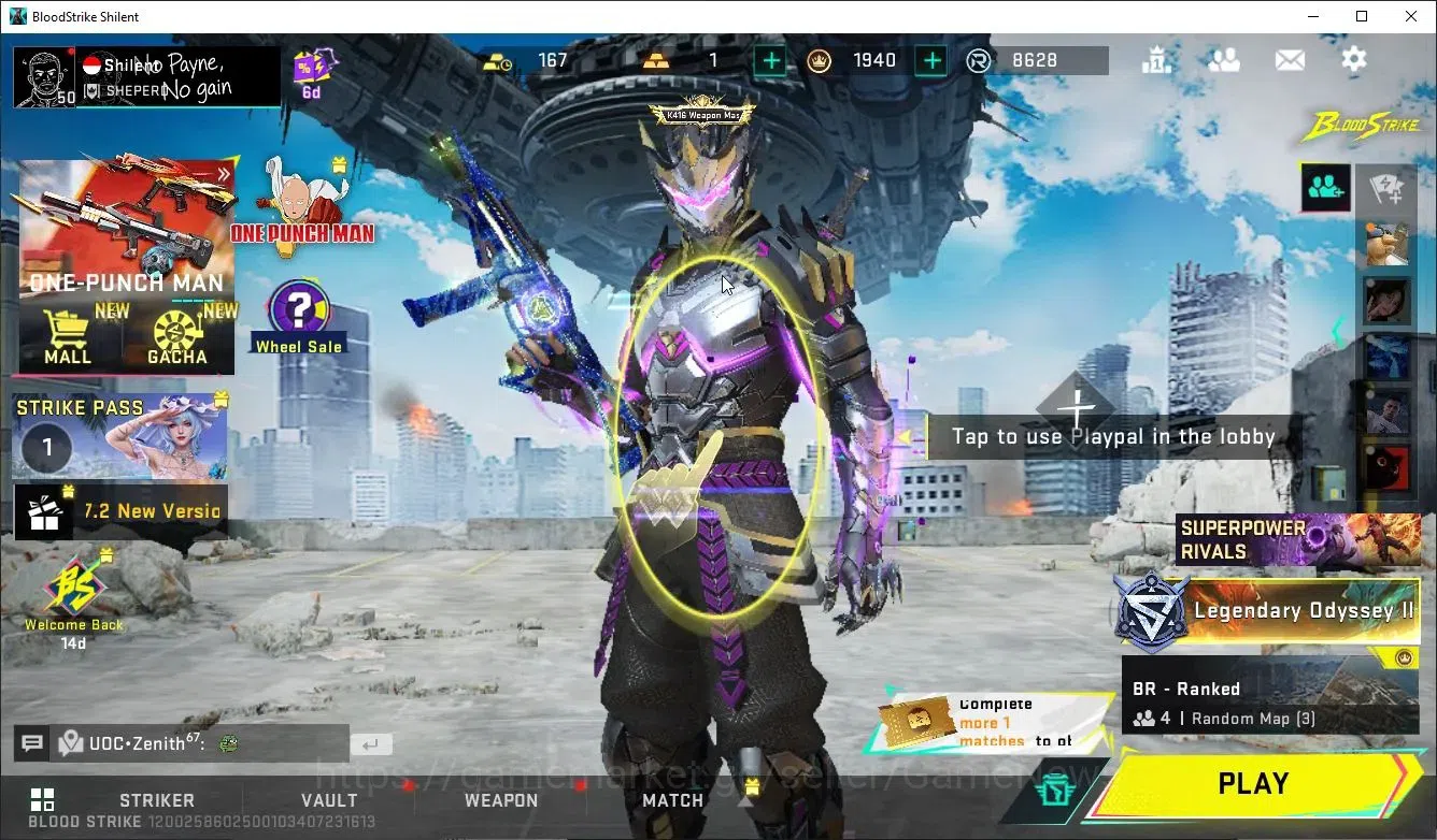 Blood Strike Accounts Collab Skin ASIA|ETERNAL DeAgle+Collab TokRev MCX,FN2K,Jack+8 ULTRA[2 1