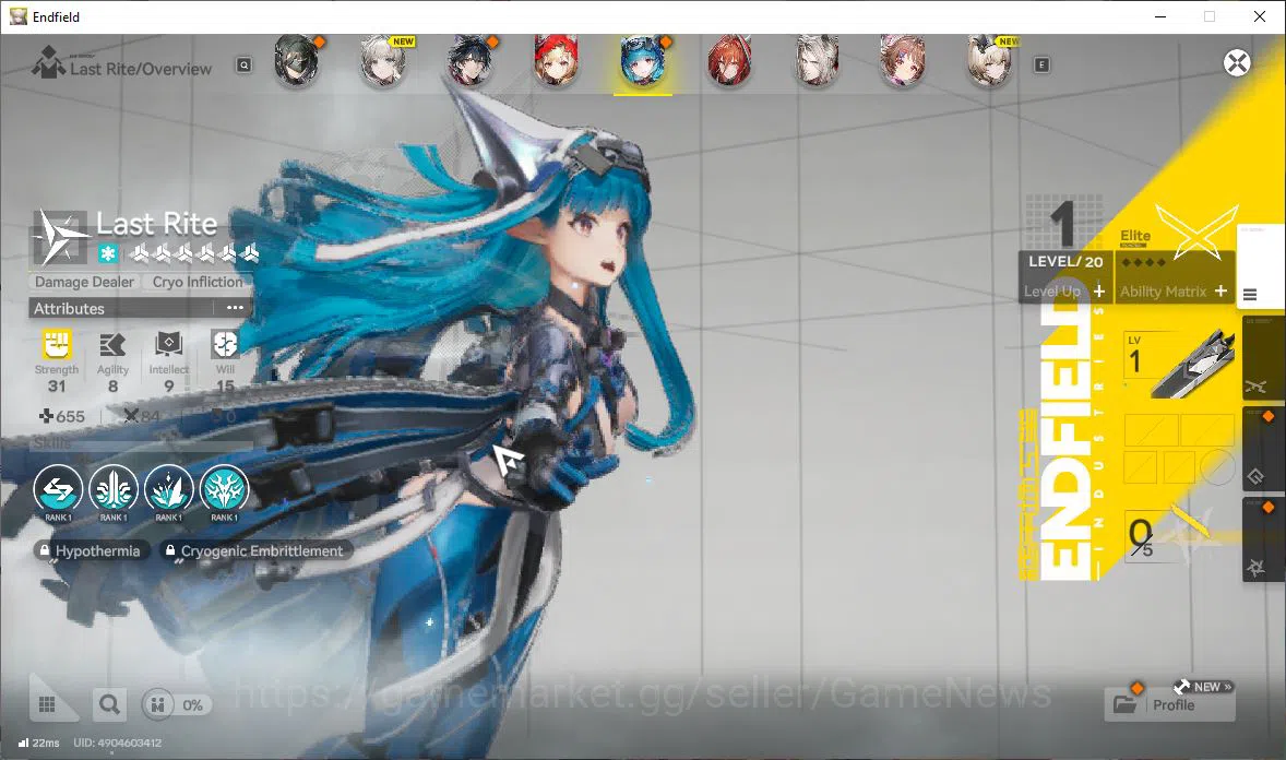 Arknights: Endfield Accounts ASIA|Lv48|SSR5(1Limit)+4(*6WP)|Rossi+sign,LastRite image 16