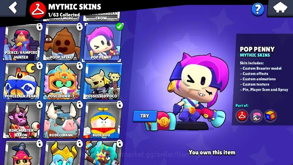 Brawl Stars Accounts 1005 Trophy|14 Brawlers 2 Max Lvl [Poco,Shelly]|12 image 8