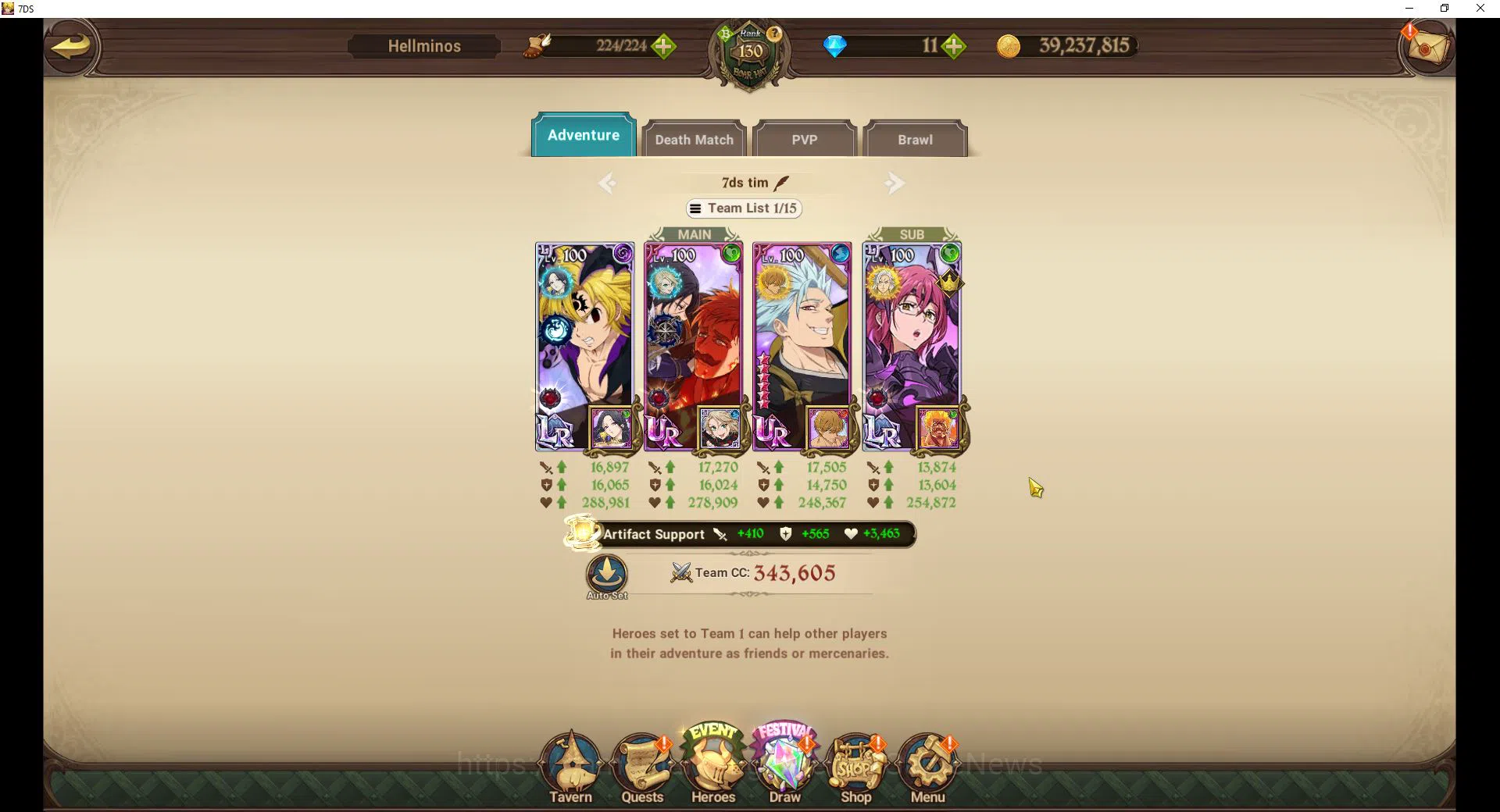 The Seven Deadly Sins: Grand Cross Accounts Midgame ASIA|7,7M CC|105 LS|8 LR+13 UR+Many Collab|N Meliod2/6,H 10