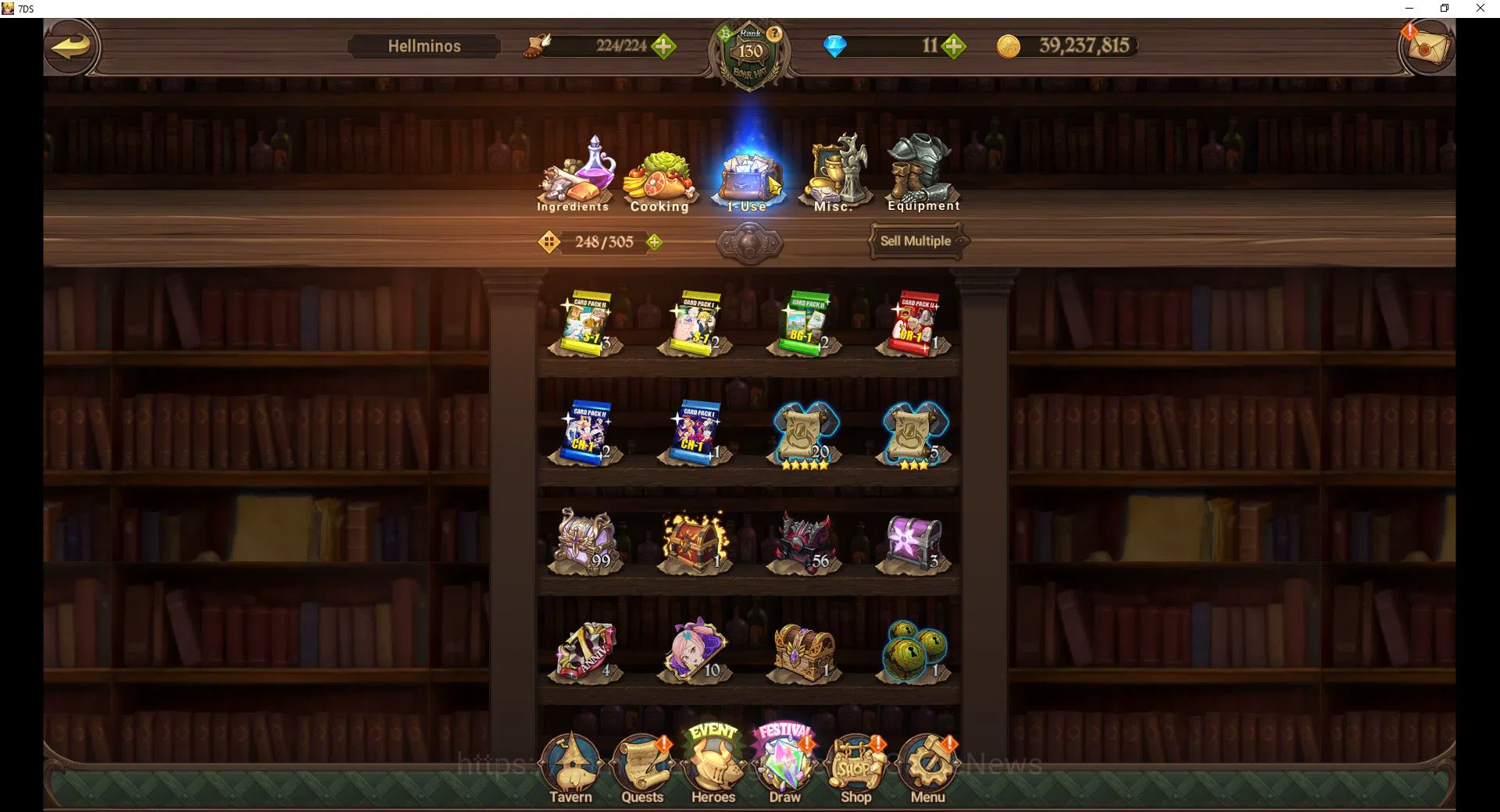 The Seven Deadly Sins: Grand Cross Accounts Midgame ASIA|7,7M CC|105 LS|8 LR+13 UR+Many Collab|N Meliod2/6,H 17