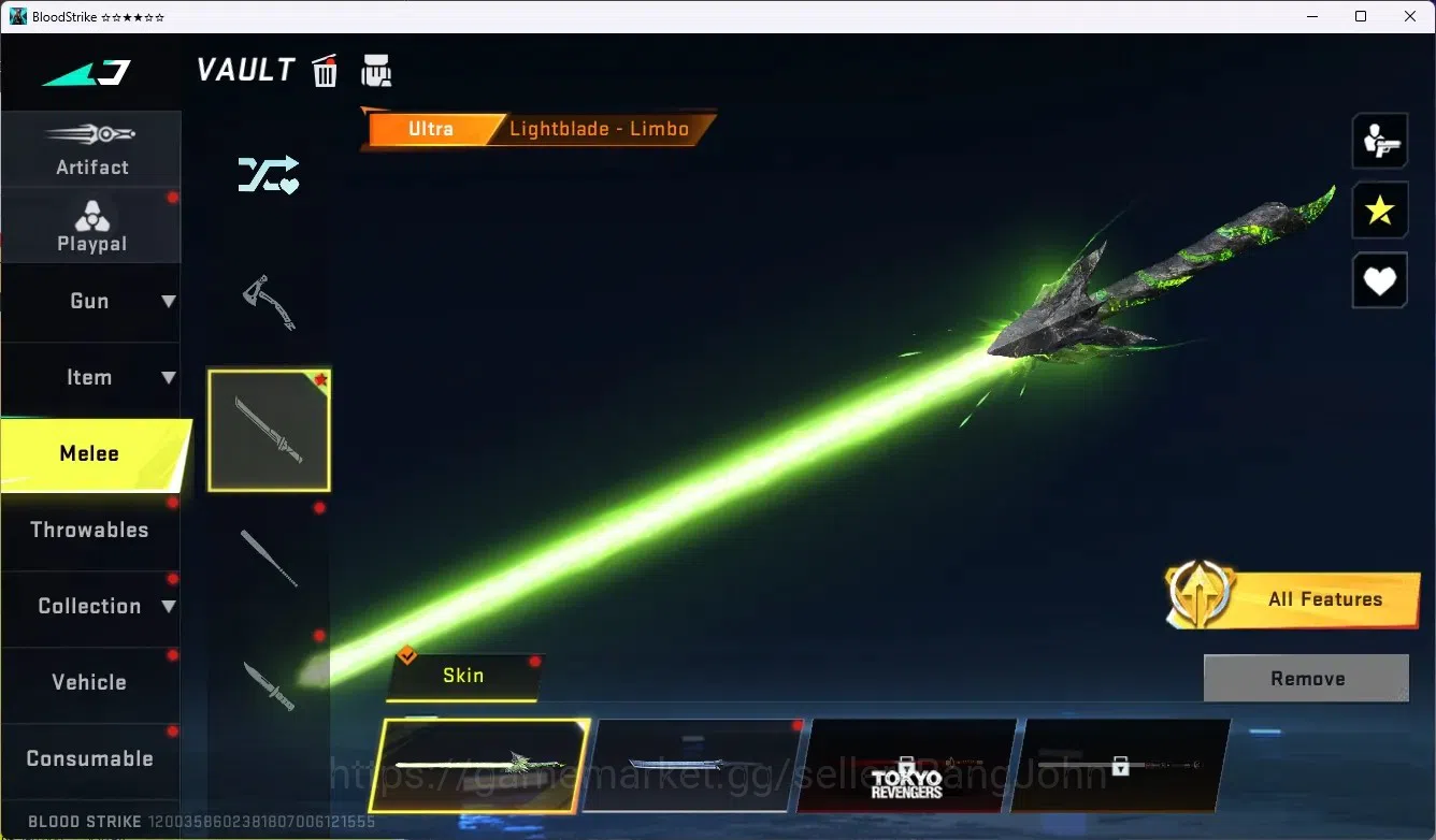 Blood Strike Accounts ASIA |Ultra Lightblade-Limbo|2 Collab Gun [AOT]|1  image 20