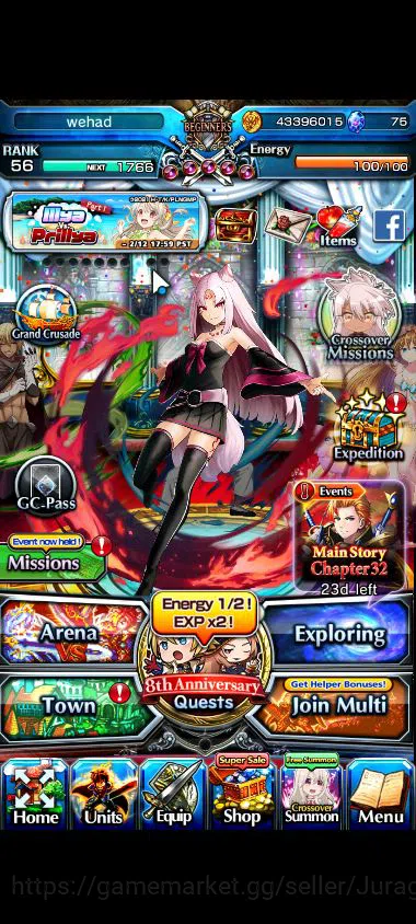 Grand Summoners Mid-Game Global|Rank 56|18 Ascend |[ShirouTW,DLS Rimuru,Isl image 1