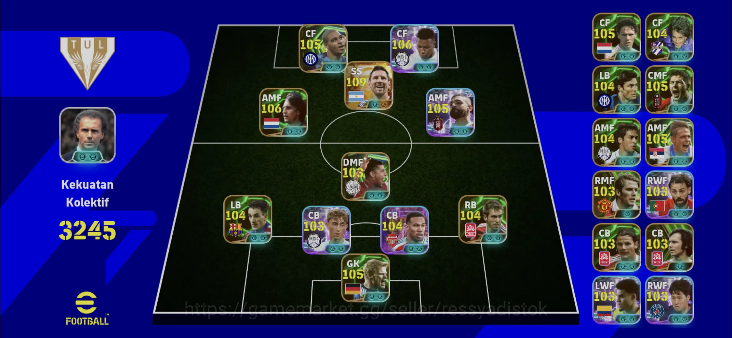 eFootball Accounts Legends & Iconic Players EFOOTBALL MANY BLITZ | BIGTIME MESSI,SHOWTIME MBAPPE,MOH SALAH,ADRIANO,J 1