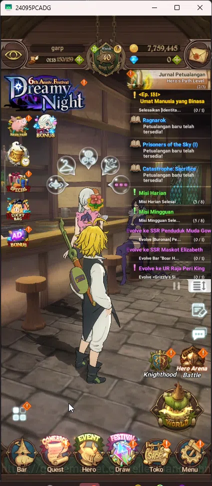 The Seven Deadly Sins: Grand Cross Accounts ASIA | 1,6M CC | 4 UR Merlin&Esca 3/6 Thor WkGowte image 1