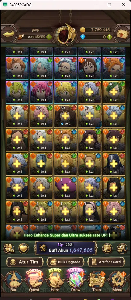 The Seven Deadly Sins: Grand Cross Accounts ASIA | 1,6M CC | 4 UR Merlin&Esca 3/6 Thor WkGowte image 4