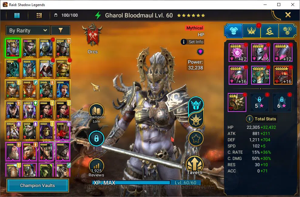 Raid: Shadow Legends Accounts Lv38 764K Power|1 Mythical (Grahol Bloodmaul)|18 L image 3
