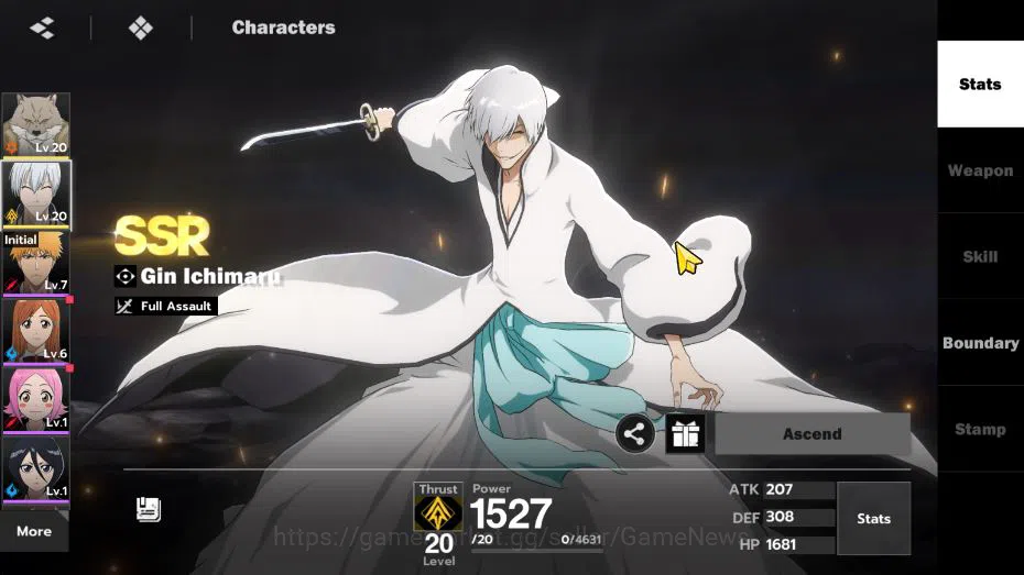 BLEACH: Soul Resonance Accounts Nuverse SEA [Fresh Sory] Lv3| 2 SSR[Sajin, and Ich image 5