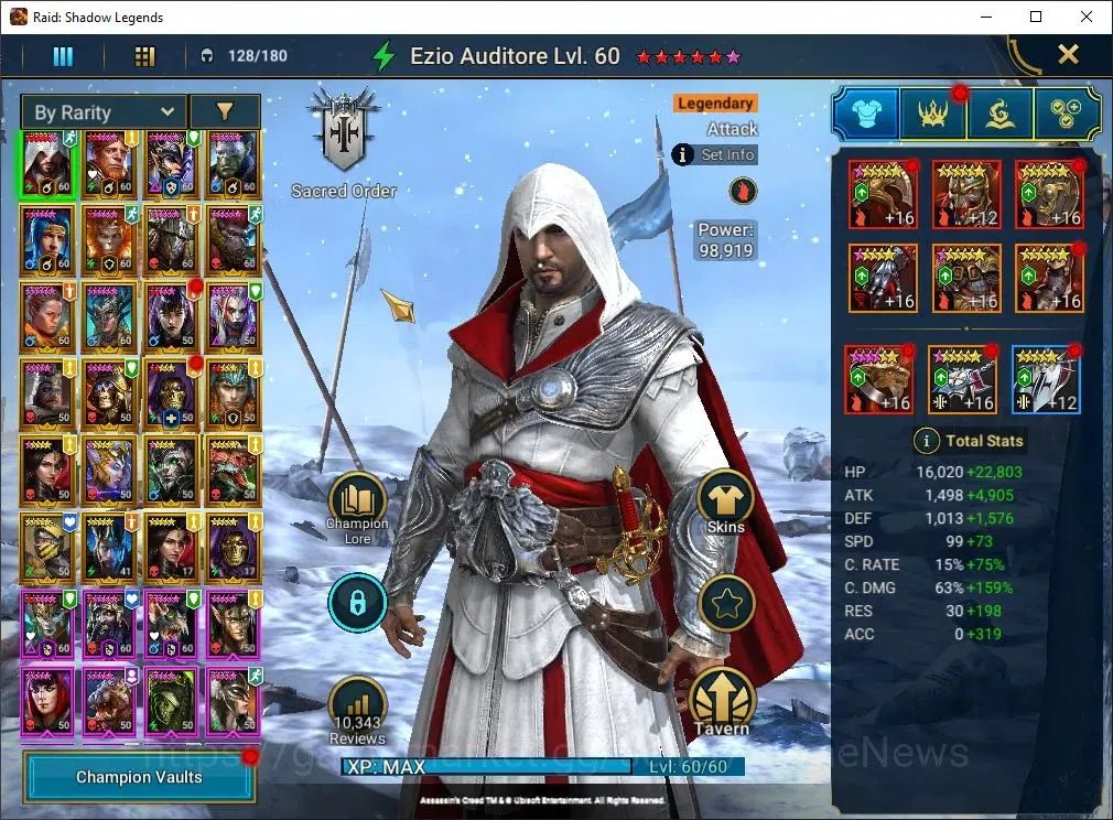 Raid: Shadow Legends Accounts Lv60 2,2M Power|24 Legend(GNUT,UKKO,Ninja,Etc)+CB image 3