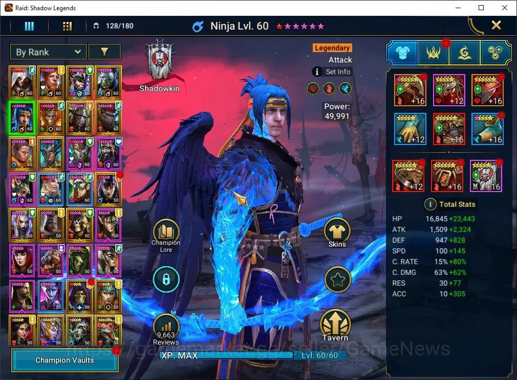 Raid: Shadow Legends Accounts Lv60 2,2M Power|24 Legend(GNUT,UKKO,Ninja,Etc)+CB image 7