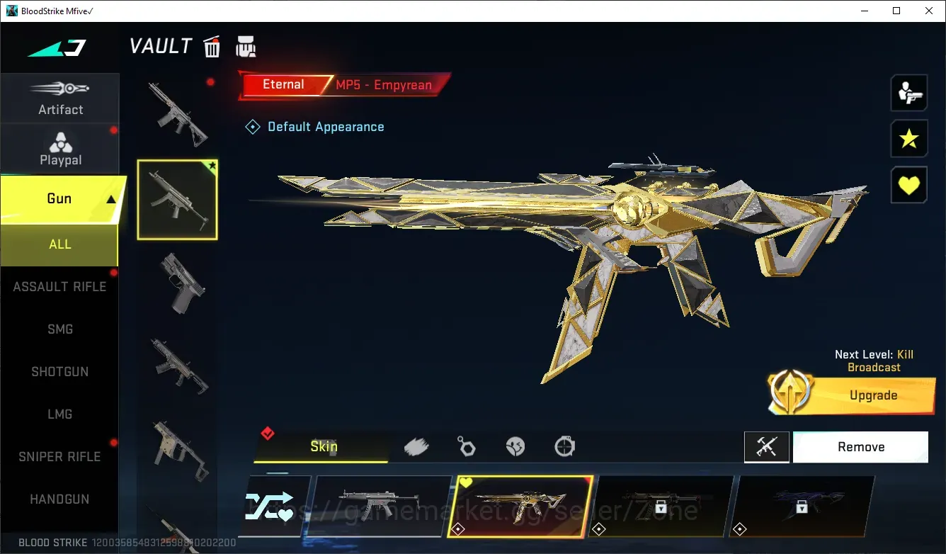 Blood Strike Accounts Starter ASIA Starter|1 ETERNAL: MP5-Empyrean | 1 LEGENDARY Gun | 2 LEGENDARY Camo Chests 1