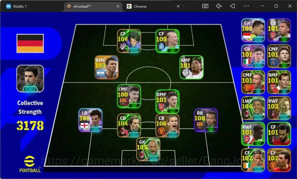 eFootball Accounts Mobile|PW 3178|Bigtime Nistelrooij,Messi,Neymar|Le image 1