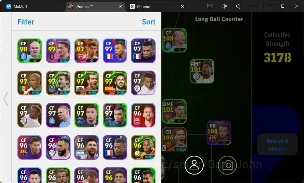 eFootball Accounts Mobile|PW 3178|Bigtime Nistelrooij,Messi,Neymar|Le image 2