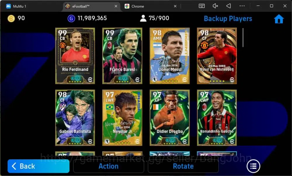 eFootball Accounts Mobile|PW 3178|Bigtime Nistelrooij,Messi,Neymar|Le image 3