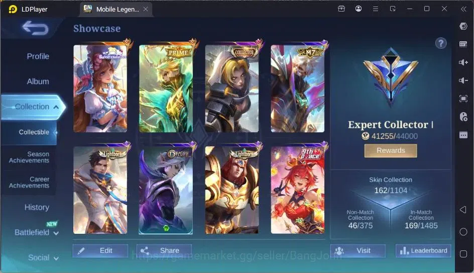 Mobile Legends: Bang Bang Accounts Global|Skin 162|Expert|Collector Natalia|Collab Cy image 16