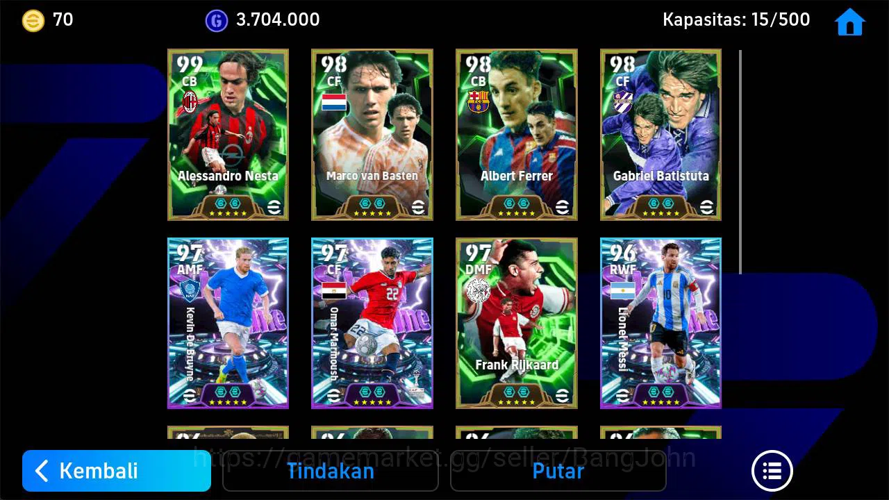 eFootball Accounts power 3173 | nesta epic, albert ferrer epic, omar image 4
