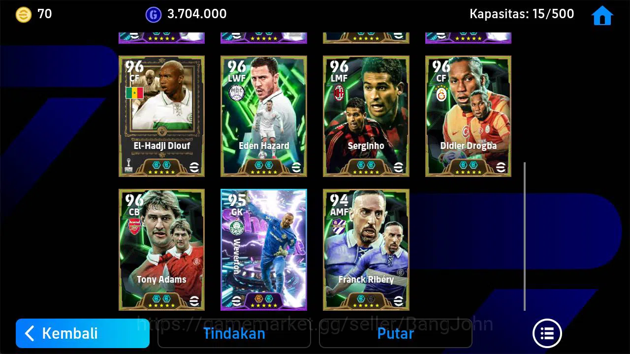 eFootball Accounts power 3173 | nesta epic, albert ferrer epic, omar image 5