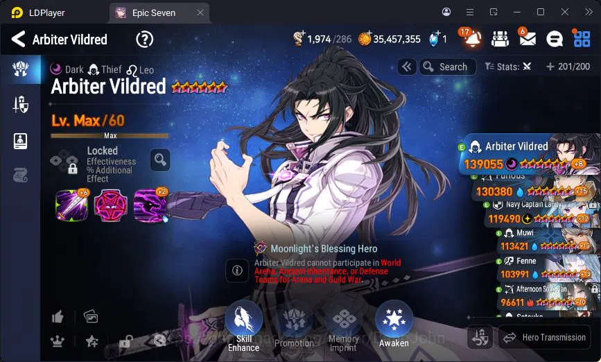 Epic Seven Accounts Global Unverif | 1ML | Vildred | Furious | Landy | image 17