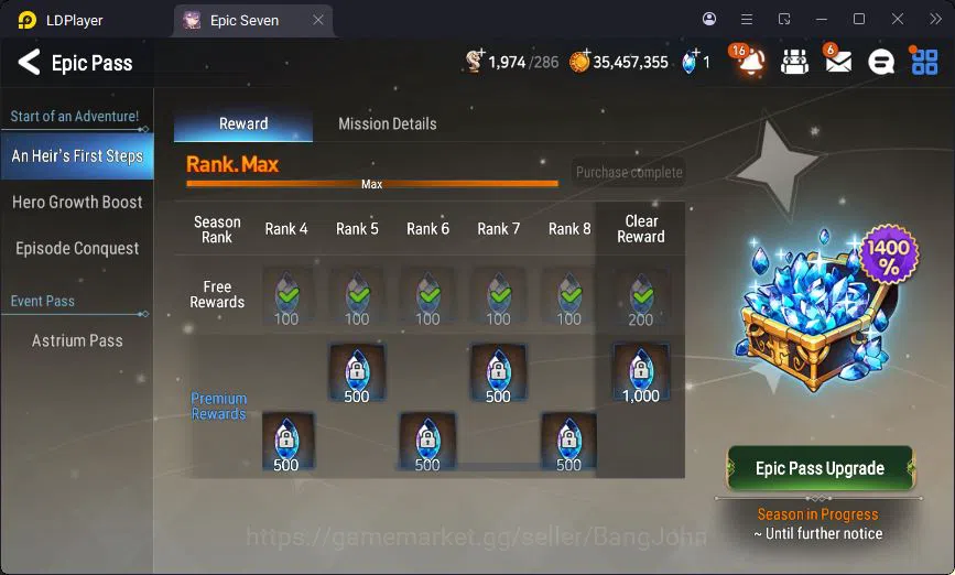 Epic Seven Accounts Global Unverif | 1ML | Vildred | Furious | Landy | image 5