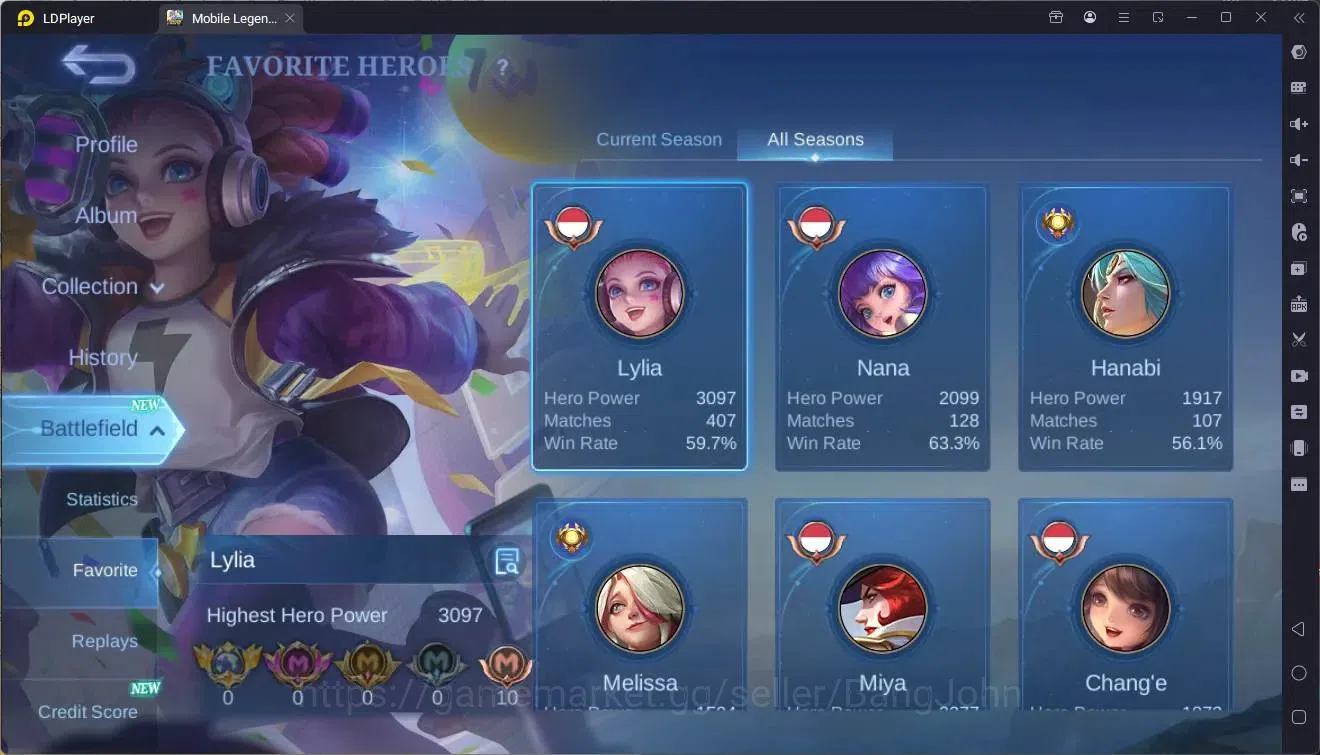 Mobile Legends: Bang Bang Accounts Global|Hero 101|Skin 176|Expert|Soul Vessels Aamon image 13