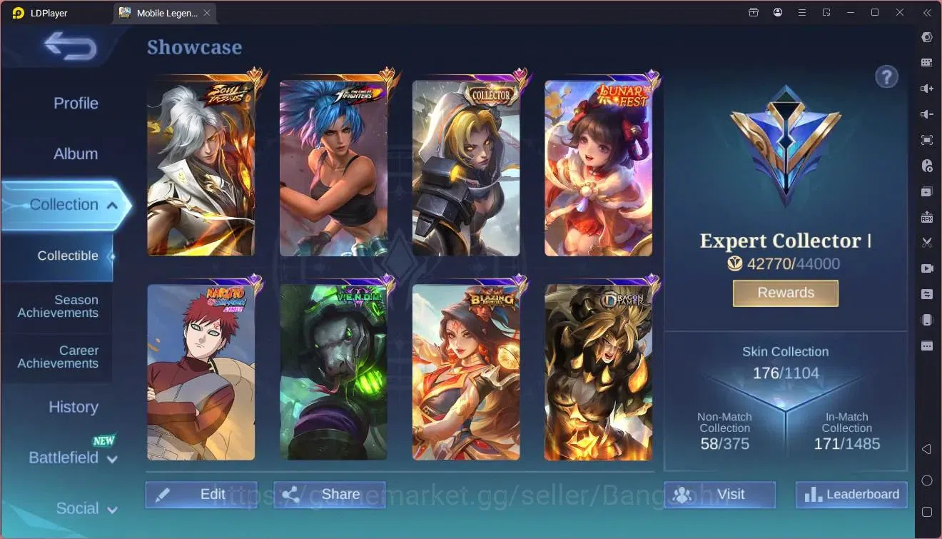 Mobile Legends: Bang Bang Accounts Global|Hero 101|Skin 176|Expert|Soul Vessels Aamon image 15