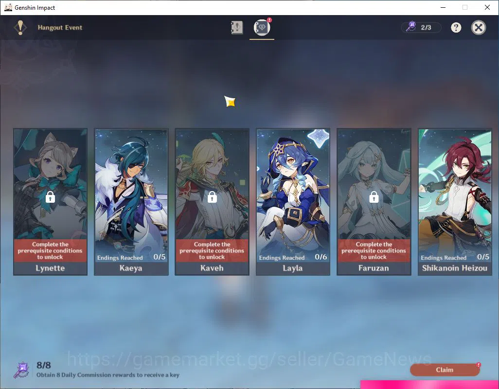 Genshin Impact Accounts Mid Game ASIA|AR 56|4 limited +3(*5Weapon)|[ChioriC3+sign,YoimiyaC1,Columbina,Xilonen+sign]||Mc 14