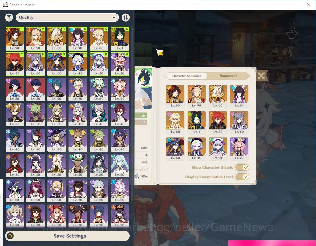 Genshin Impact Accounts Mid Game ASIA|AR 56|4 limited +3(*5Weapon)|[ChioriC3+sign,YoimiyaC1,Columbina,Xilonen+sign]||Mc 2