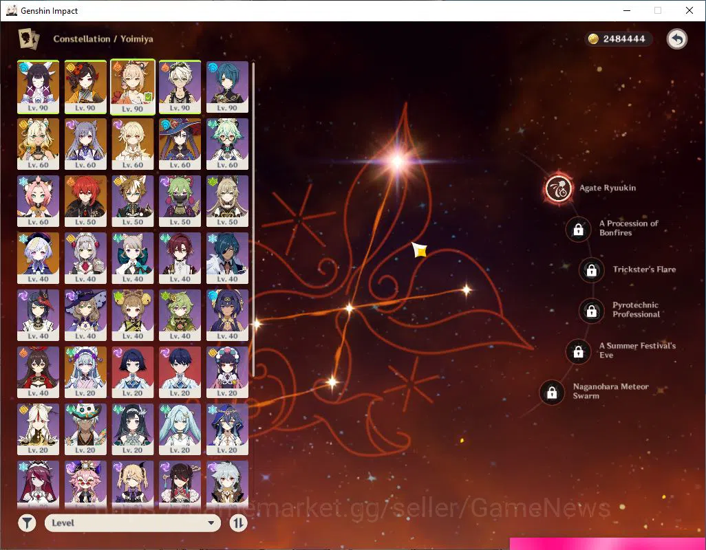 Genshin Impact Accounts Mid Game ASIA|AR 56|4 limited +3(*5Weapon)|[ChioriC3+sign,YoimiyaC1,Columbina,Xilonen+sign]||Mc 3
