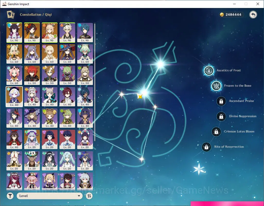 Genshin Impact Accounts Mid Game ASIA|AR 56|4 limited +3(*5Weapon)|[ChioriC3+sign,YoimiyaC1,Columbina,Xilonen+sign]||Mc 5