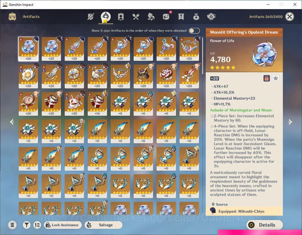 Genshin Impact Accounts Mid Game ASIA|AR 56|4 limited +3(*5Weapon)|[ChioriC3+sign,YoimiyaC1,Columbina,Xilonen+sign]||Mc 7