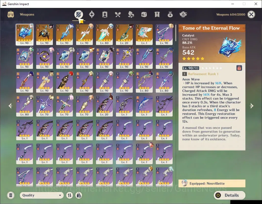 Genshin Impact Accounts ASIA|AR 60|12 Limited + 7 (*5Wep)|[NeuvilletteC1,F image 11